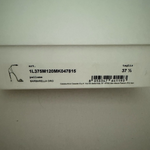 Casadei Gold and SilverTechno Strappy Heels RARE 7.5 - Picture 6 of 6